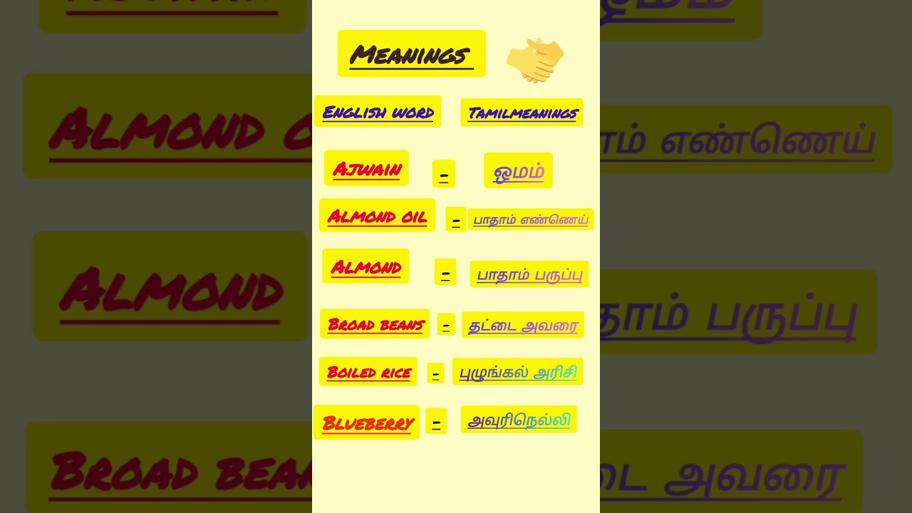 RockyBoyRames English Word Tamil Meaning YouTube RockyBoyRames English Word Tamil Meaning YouTube