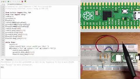Controlling an RGB LED using the Raspberry Pi Pico