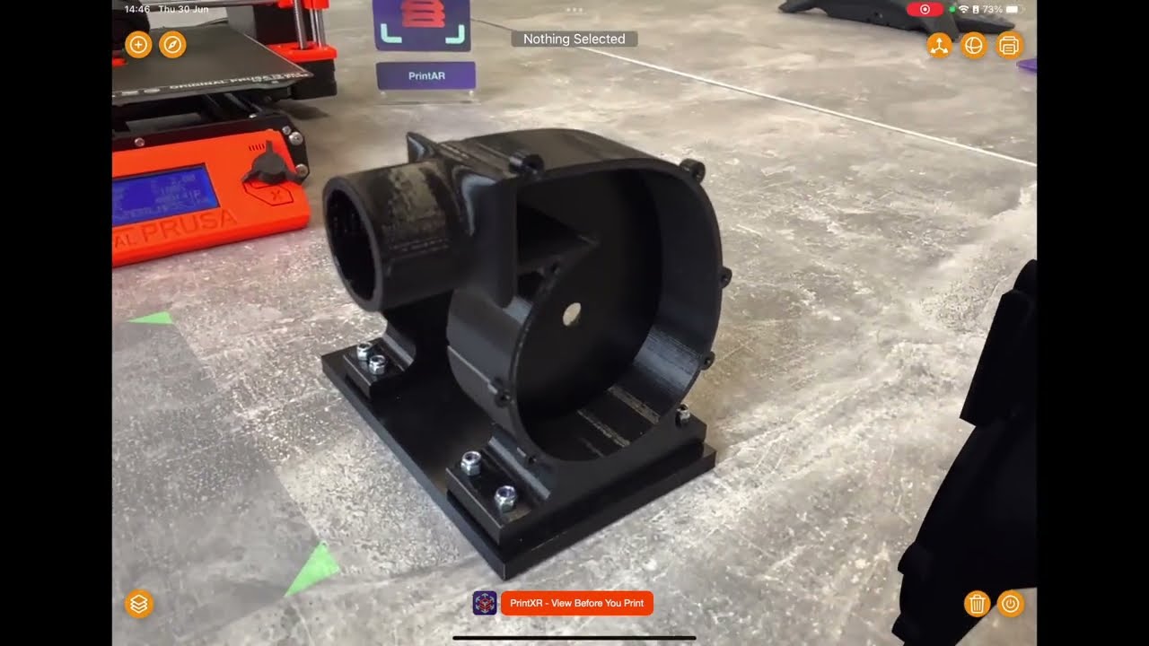 PrinttXR - Augmented Reality cover added to a real water pump | 3d printing software for AM
