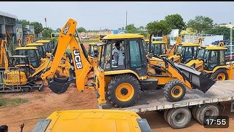 Brand New JCB 3DX Plus LC BS5 1st Machine Unloading from Truck in JCB Showroom | New Model Jcb