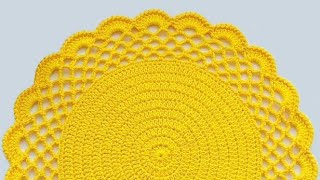 किरोसिया से थालपोश बनाना सीखें How To Crochet Thalposh, Woolen Rumal, Table cover Thalpos Doily