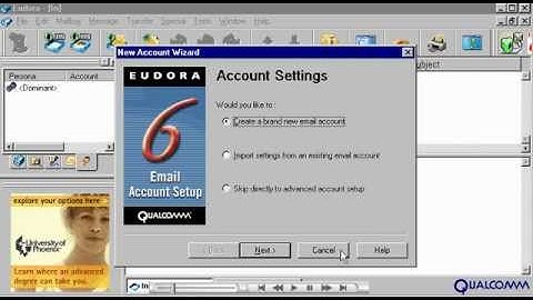 How to create email account in Eudora - Host Department LLC