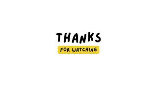 Minimalist Black White Modern Thanks For Watching YouTube Outro Video