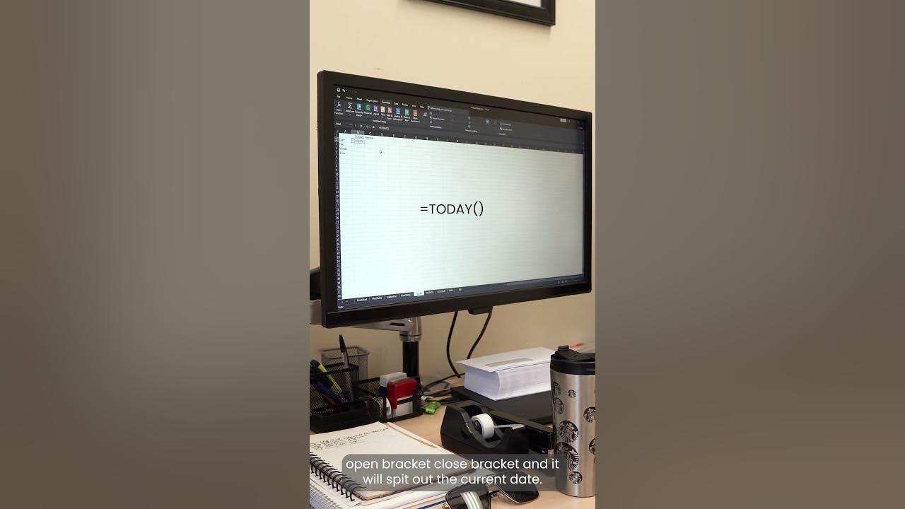 How to use the today function in excel youtube