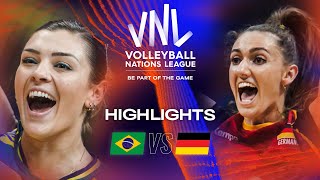 🇧🇷 BRA vs. 🇩🇪 GER - Highlights Week 2 | Women's VNL 2023