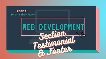SECTION TESTIMONIAL & FOOTER - MATERIALIZE CSS