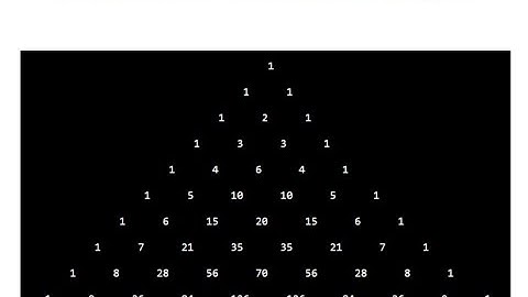 Pascal triangle pattern printing in C language