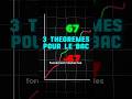 les 3 théorèmes à savoir pour le bac 🤟🦾#maths