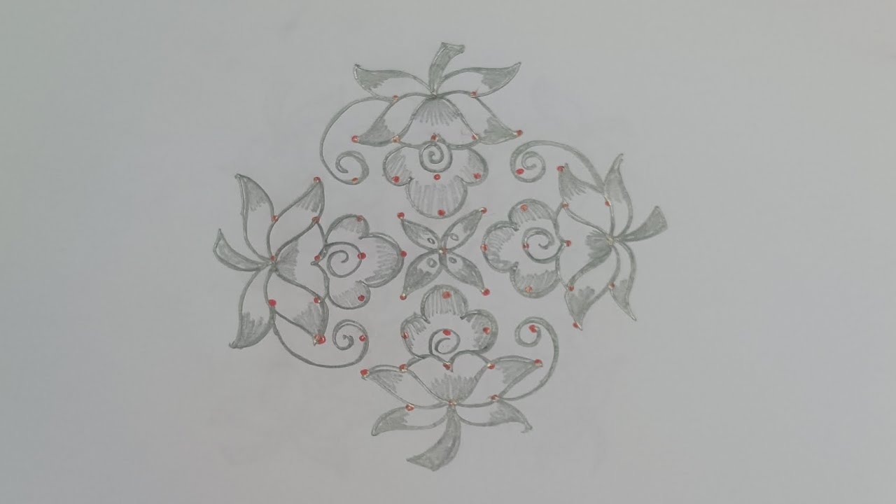 Easy rangoli Friday special🌺🌺🌺 9×3×3🌺🌺🌺