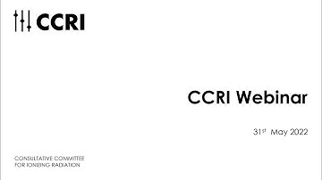 CCRI Webinar - 31/05/2022 - X-ray machine spectrometry for dosimetry