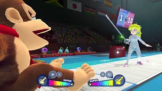 Mario & Sonic at the Olympic Games Tokyo 2020: Fencing 4 Player Netplay 60fps