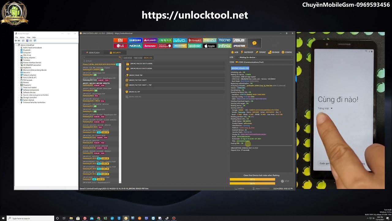 Samsung A01 Core SMA013G Erase Frp One Click Via Test Point By UnlockTool 14.12.2021 YouTube