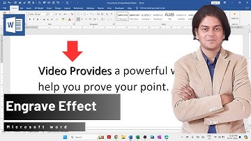 How do you apply engrave effect in Word