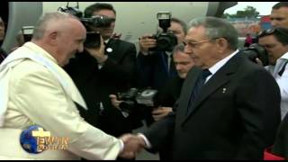 ⁣Llegada del Papa Francisco a Cuba