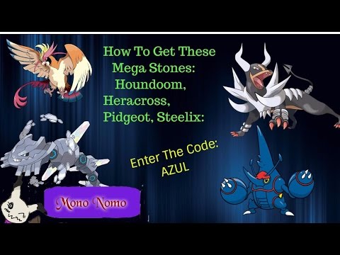 Video: Pok Mon Sonne Und Mond - Mega Houndoom, Heracross, Pidgeot Und Steelix Download-Codes Für Houndoominite, Heracronite, Pidgeotite Und Steelixite