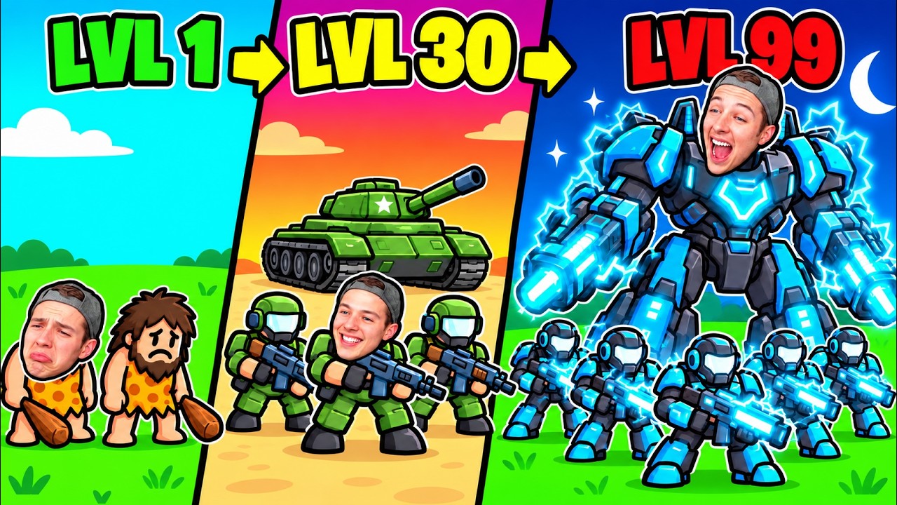 I Upgraded a Caveman Army Into FUTURISTIC ROBOTS!