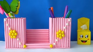 How to Make Paper Pen Holder ||  Paper Crafts Ideas