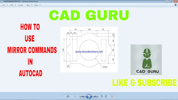 how to use mirror command in autocad