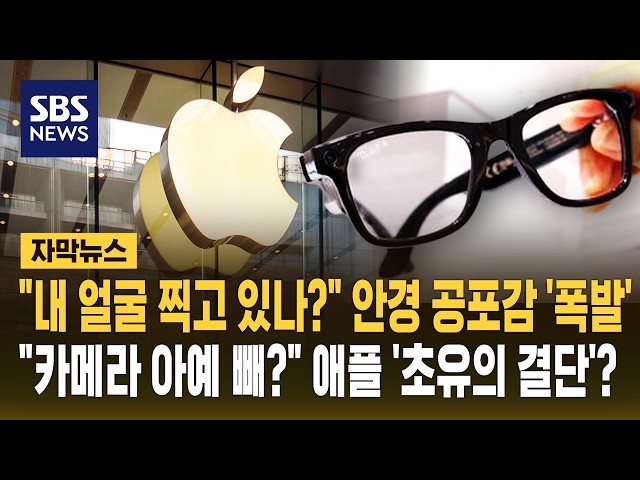 "내 얼굴 찍고 있나?" 안경 공포감 '폭발'.."카메라 아예 빼?" 애플 '초유의 결단'? (자막뉴스) / SBS