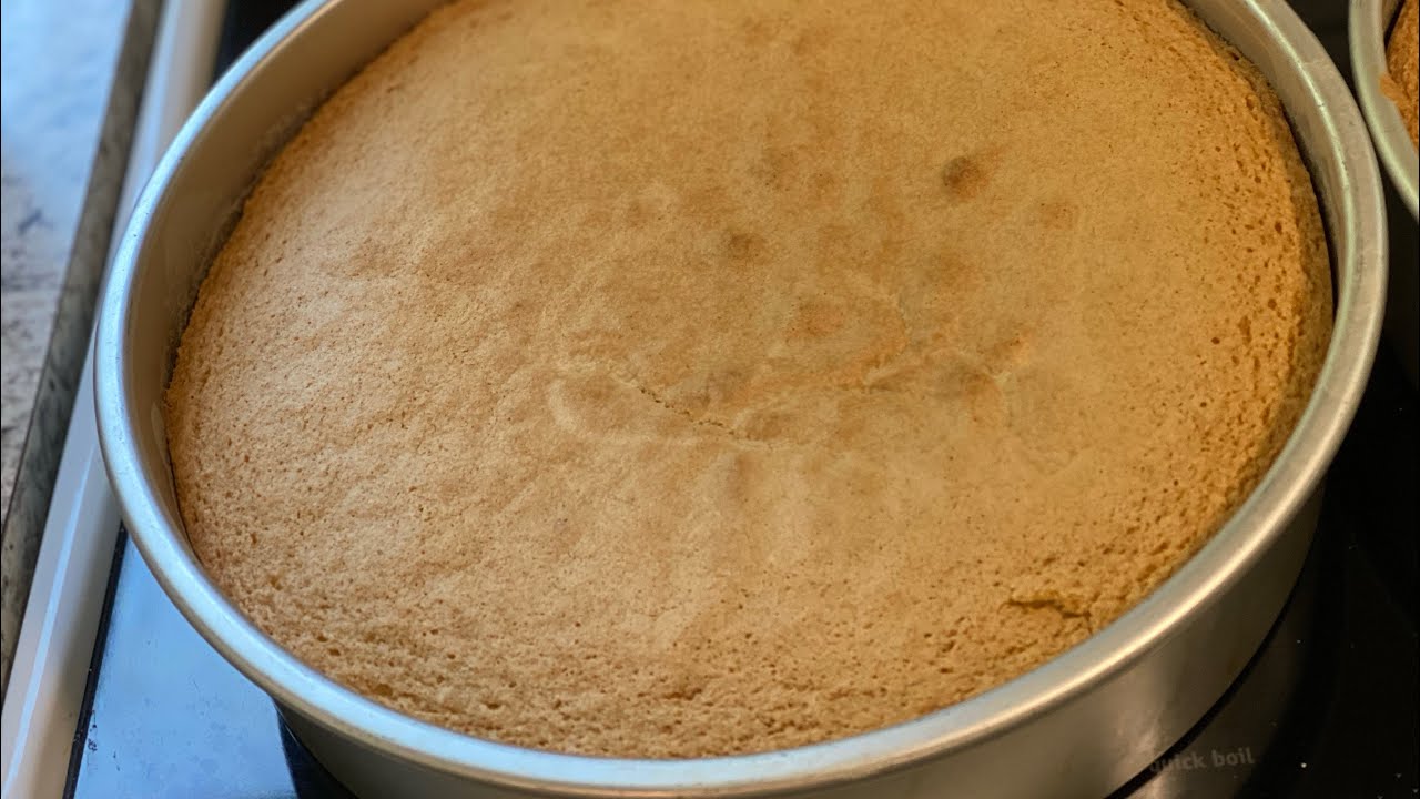 Pan esponja de vainilla para 40 personas video  en vivo