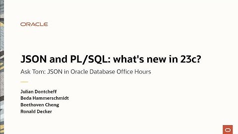 JSON and PL/SQL: what