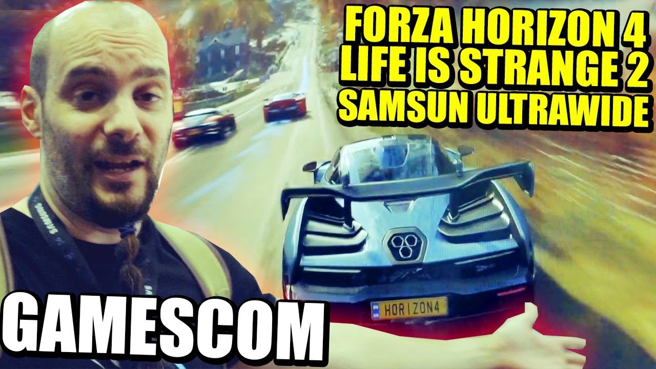 PROBANDO JUEGAZOS EN LA GAMESCOM 2018, SAMSUNG ULTRAWIDE, FORZA HORIZON 4, A.C. ODYSSEY gameplay español transistor