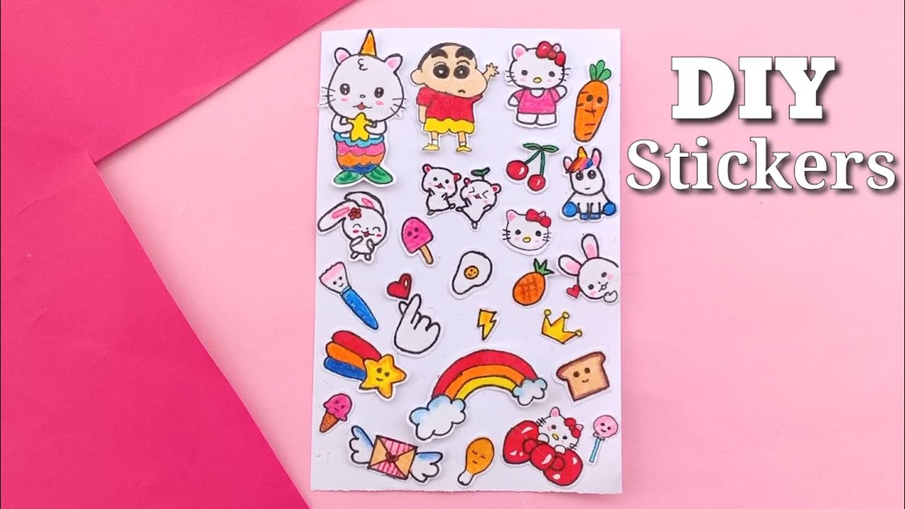 How to Make Your own sticker/DIY paper Sticker/DIY homemade ...