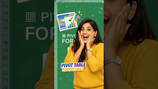 Pivot Table in Excel | Pivot Table Formatting| #excel #shorts #exceltips