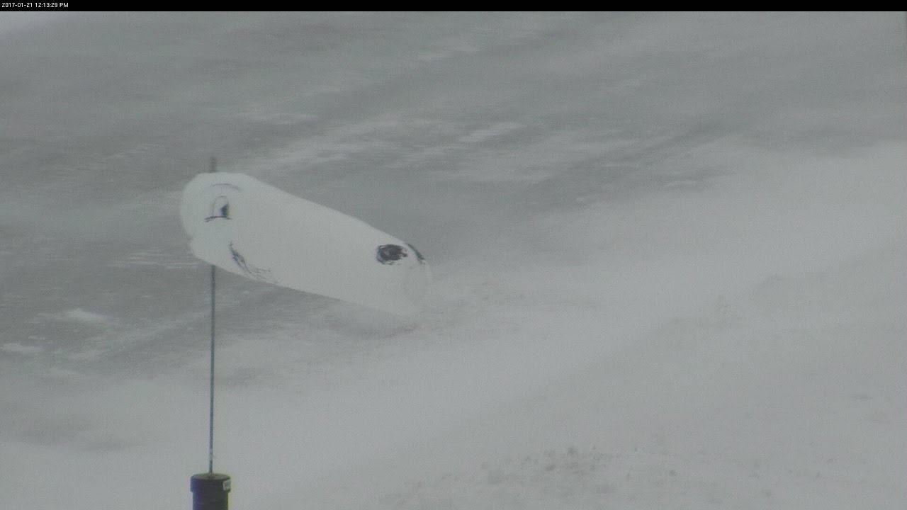 Snow blizzard today and wind sock repair