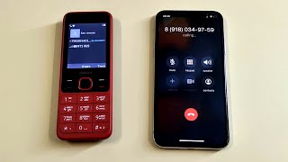 Iphone X Vs Nokia 150 Red Incoming Call & Outgoing Call