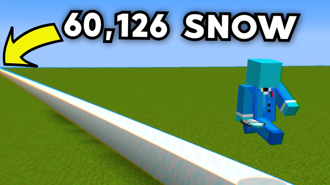 Placing 60,126 Snow to Break a Minecraft Record