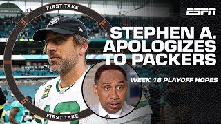 Stephen A. APOLOGIZES to Aaron Rodgers & the Packers 😮 | First Take