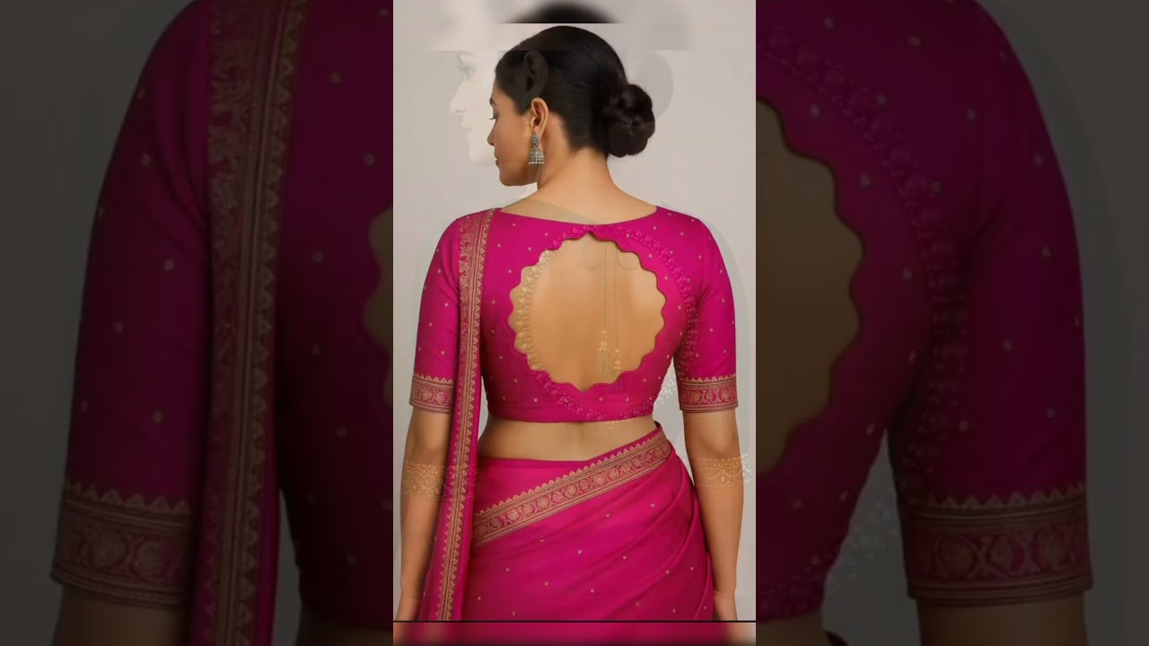 Beautiful Back Neck Designs for Saree Blouses | Simple & Modern 