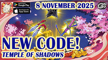 🎁 NEW CODE Temple Of Shadows GIftcode & Redeem Code 8 November 2025 - Mobile Game (Android/IOS)