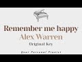 Remember Me Happy Alex Warren Original Key Karaoke Piano Instrumental Cover With Lyrics mp3