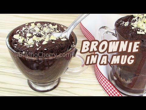 MICROWAVE BROWNIES IN A MUG | Chocolate Mug Cake | Easy Recipe | Baking Cherry