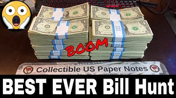 BEST Bill Hunt EVER - RARE Star Notes Found Searching $1 Dollar Bills