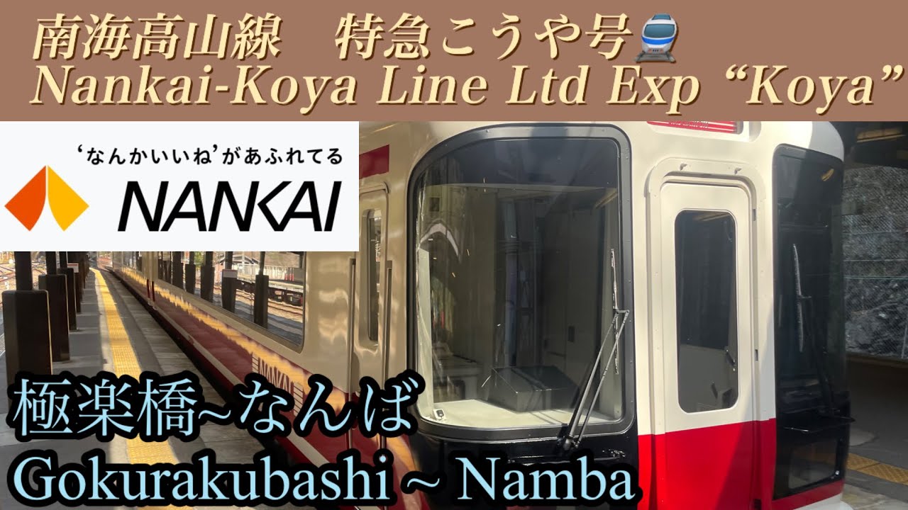 側面展望/train view】🇯🇵南海線高野線 特急こうや号 極楽橋～なんば