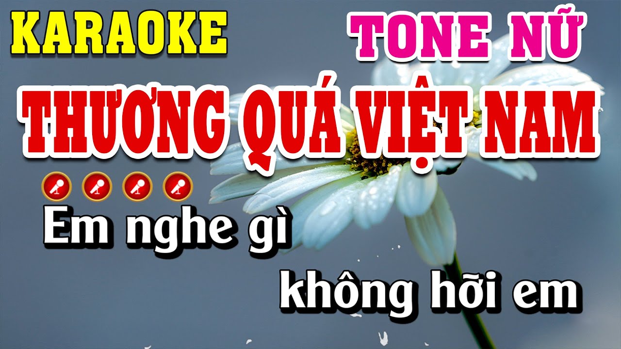 Thương Quá Việt Nam Karaoke Tone Nữ Dễ Hát | Linh Linh Karaoke