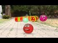 Slitherio vs red ball in real life