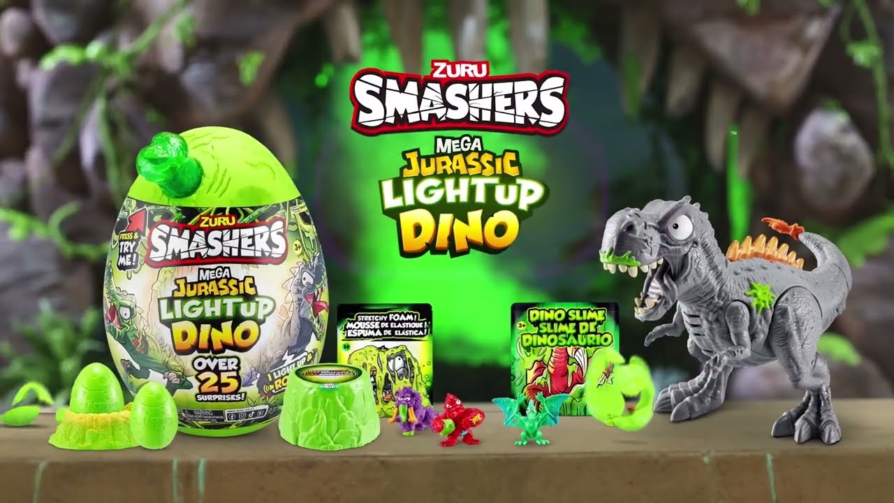 Smashers Mega Jurassic Light up Dino | Toy Triangle - سماشرز ميجا جوراسيك لايت أب داينو