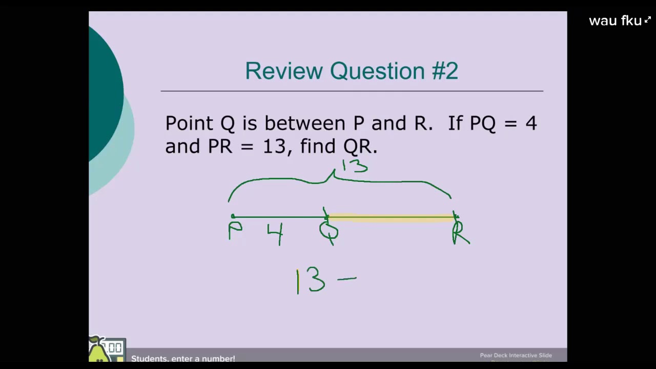 Geometry Segment Addition Postulate YouTube