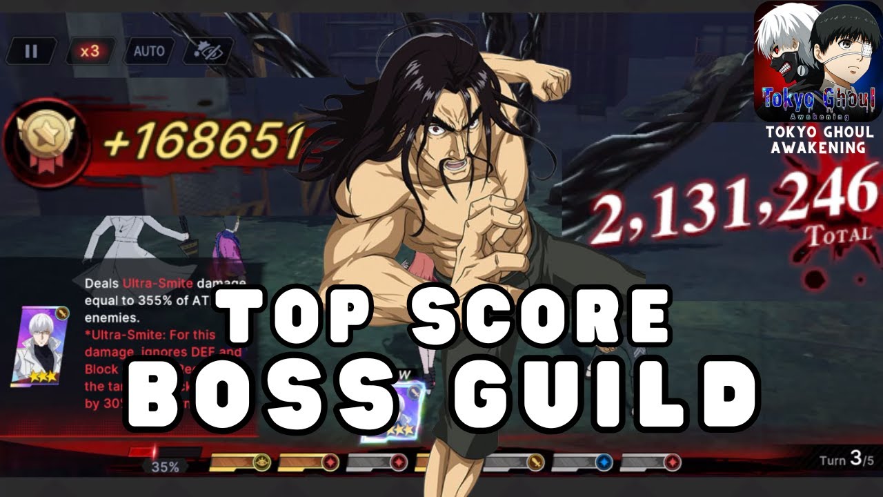 GUILD BOSS SACHI 160K++ SCORE TOKYO GHOUL AWAKENING YouTube