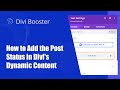 How to Add the Post Status in Divi's Dynamic Content