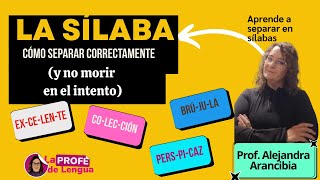 Cómo separar correctamente en sílabas