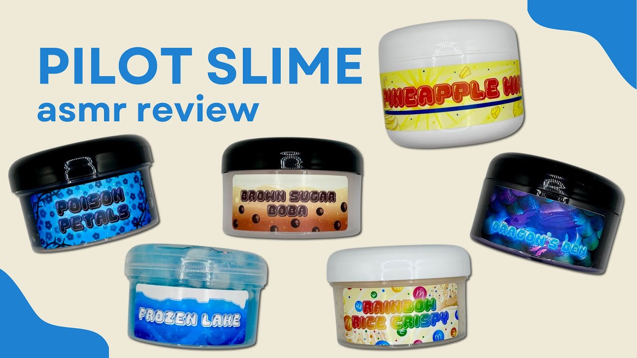 pilot slime famous slime shop haul 100% honest review! ~slime asmr only~