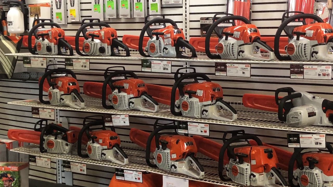 Checking Out The Stihl Chainsaw Lineup. YouTube