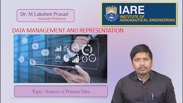 Sources of Primary Data by Dr. M Lakshmi Prasad