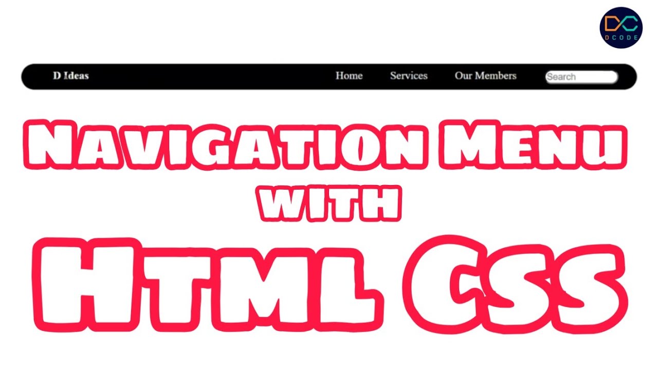 Navigation Menu With Html and Css || #html #css #vscode #web #developing