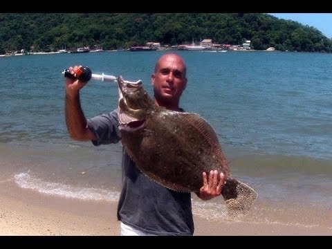 Linguado Grande no Jumping Jig Sapinho (Itacuruçá) - Pesca com Caiaque - Kayak Fishing - Leogafanha